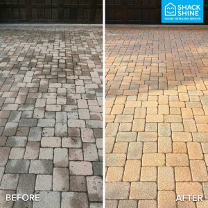 Power washing before and after