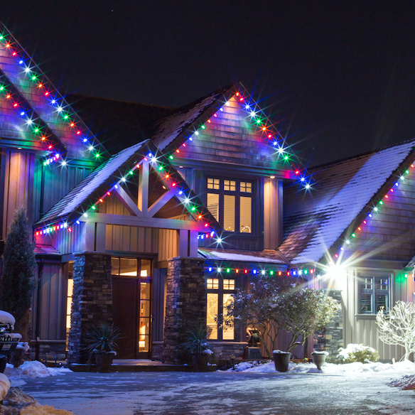 Hang christmas discount lights service